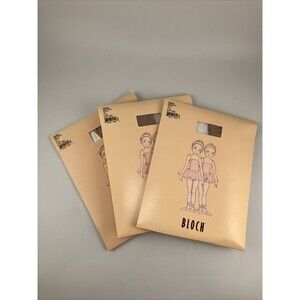 New Bloch Endura Footed Tights for Kids Lt. Tan CHP  #T0921G (Pack Of 3)